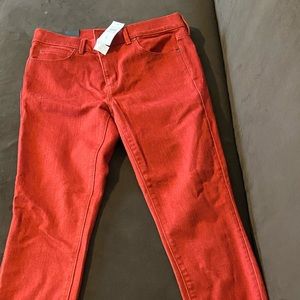 NWT Ann Taylor Red Skinny Jeans